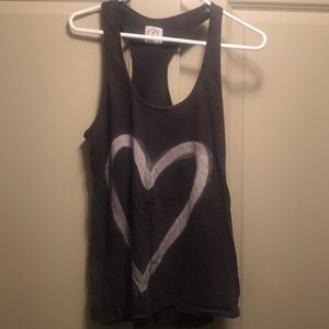 Dark Gray American Eagle razor back tank top